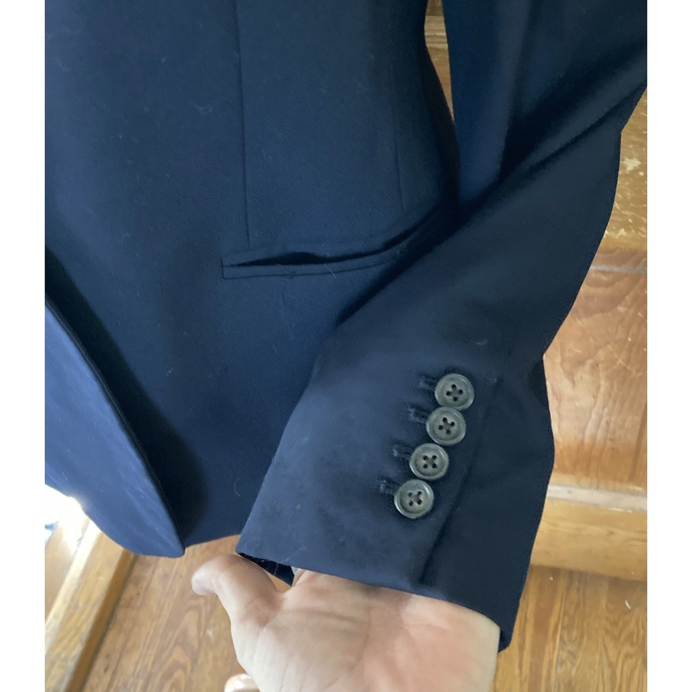 J. Crew 1035 Super 120's Blazer Sz 10 Tall Navy Wool Schoolboy Jacket Academia - Picture 7 of 11